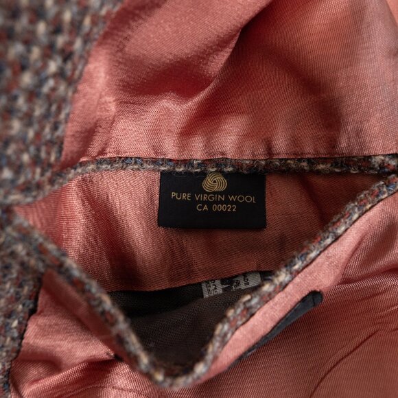 Vintage Harris Tweed Brown Wool Blazer 40R Handwoven Scotland - Picture 12 of 15